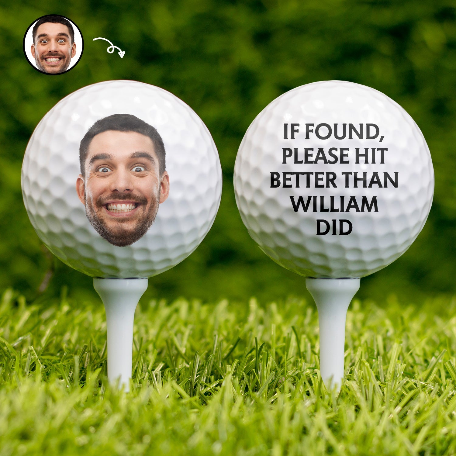 If Found Return To This Guy Personalized Golf Ball- Gift For Dad, Grandpa,Golf Lover