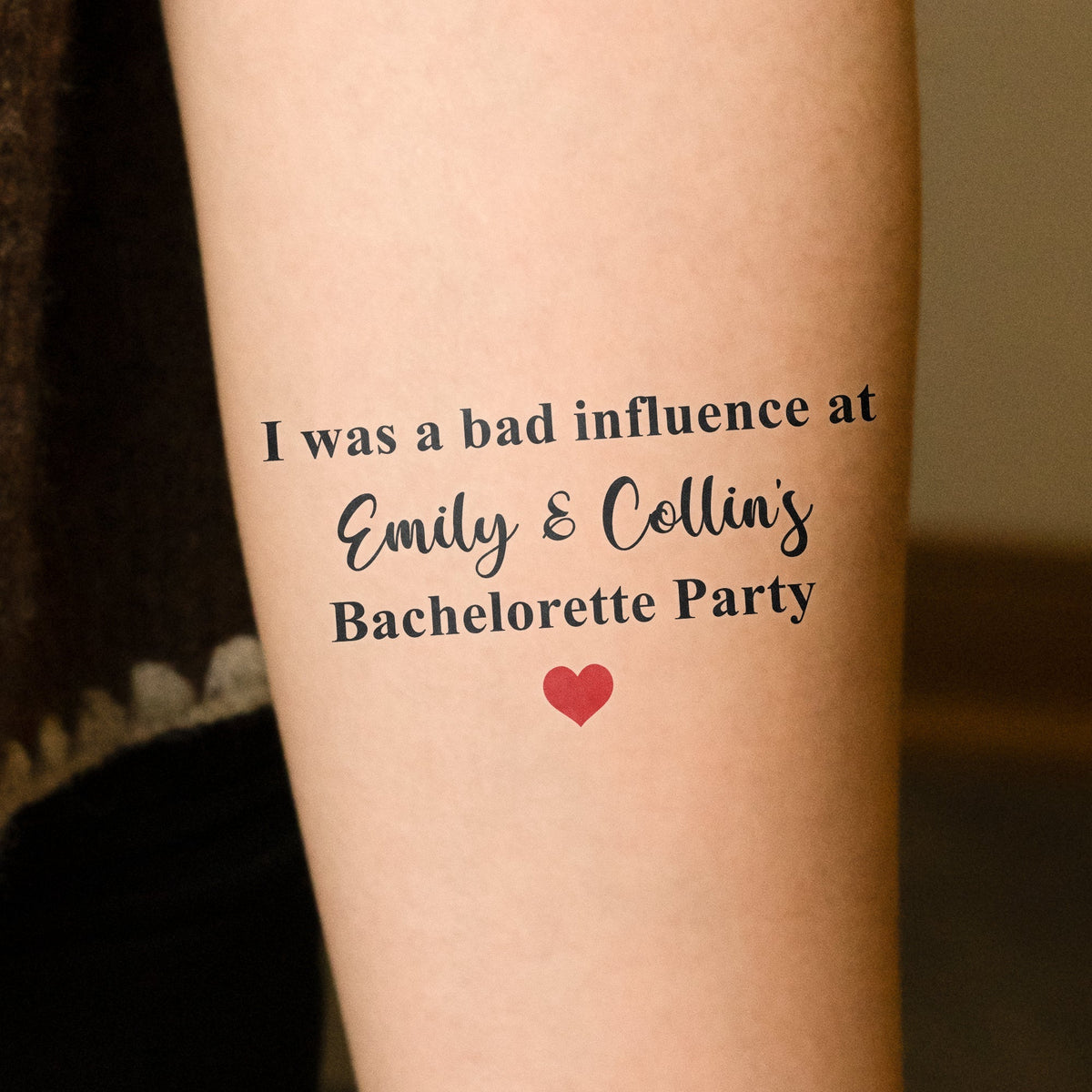 Custom Wedding Bachelor Hen's Party Temporary Tattoos, Party Favors For Guests - Personalized Tattoo