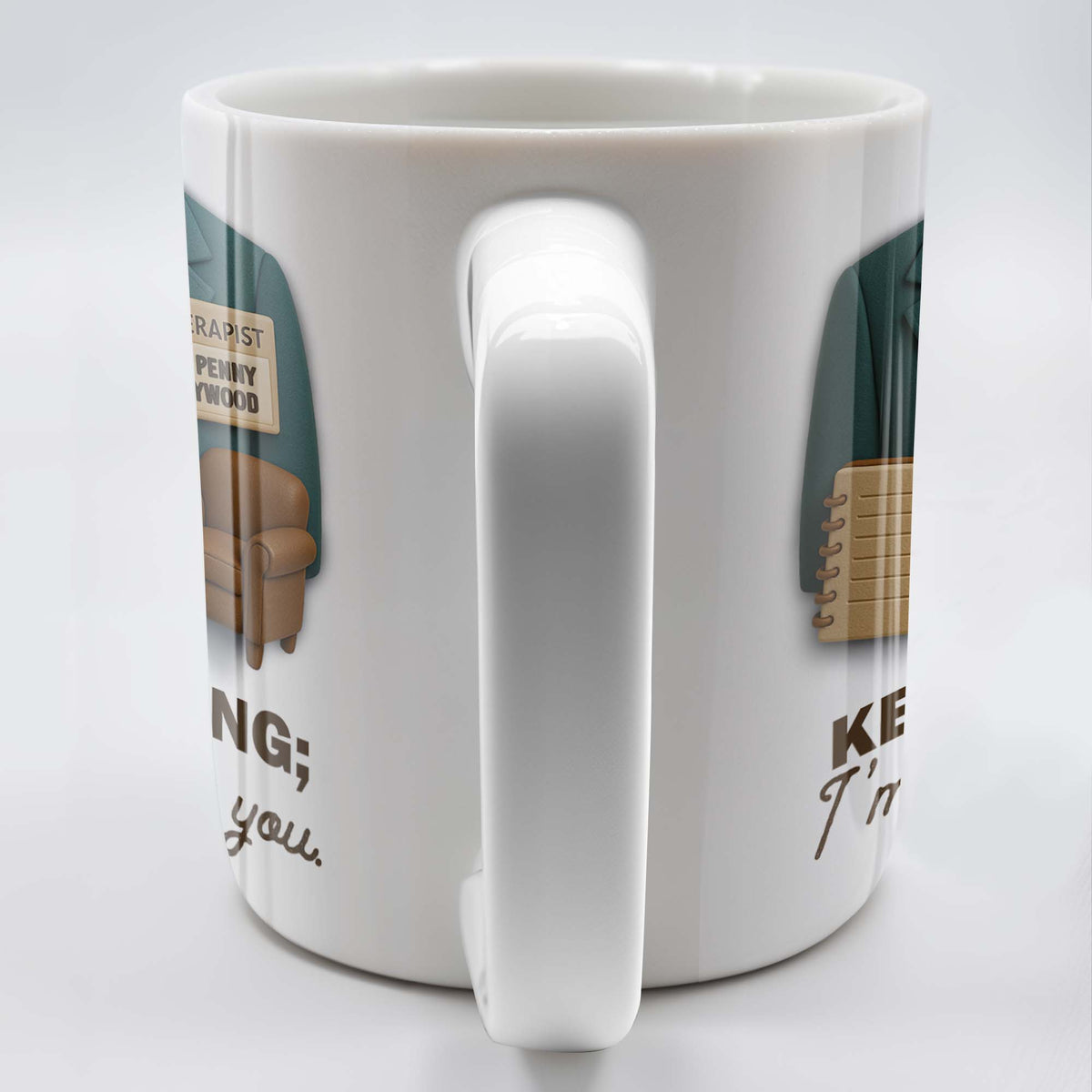 Keep Talking; I'm diagnosing you, Therapist Jacket, Notebook, Chair, Personalized Coffee Mug, Gift For Therapists