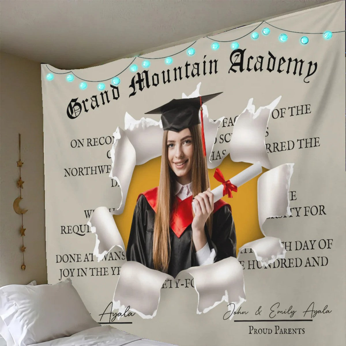 Photos Custom-Personalized Graduation Wall Tapestry