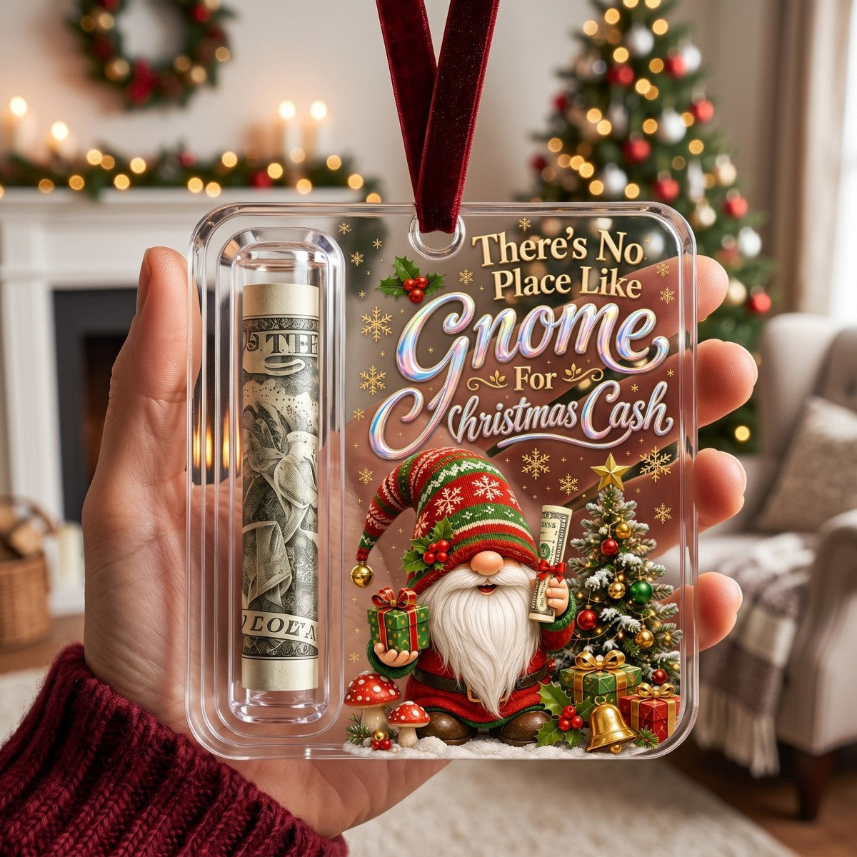 Christmas Cash Holder Ornament Gift for Family
