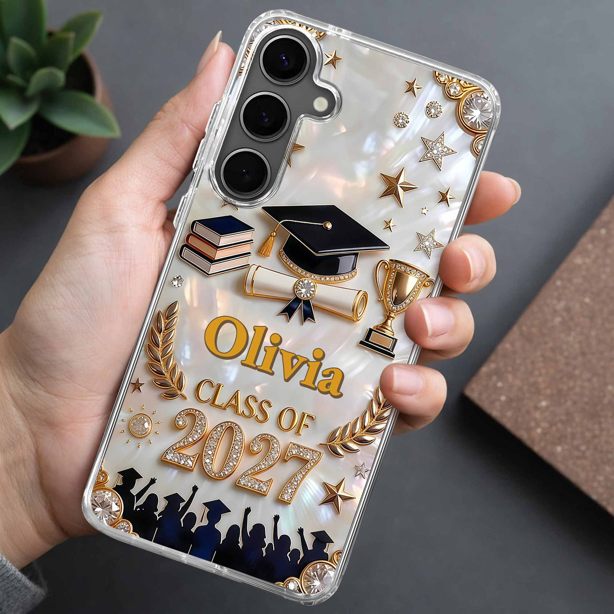 Class Of 2026,2027, Personalized Clear Phone Case, Gift For Graduates