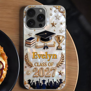 Class Of 2026,2027, Personalized Clear Phone Case, Gift For Graduates