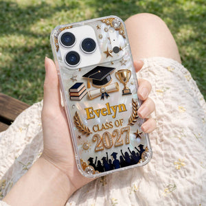 Class Of 2026,2027, Personalized Clear Phone Case, Gift For Graduates