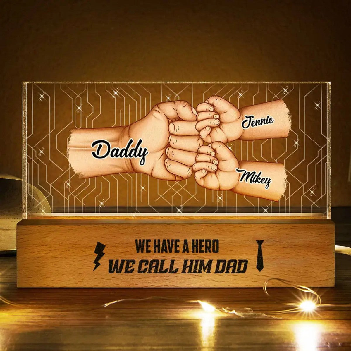 I Have A Hero - Personalized Rectangle LED Light