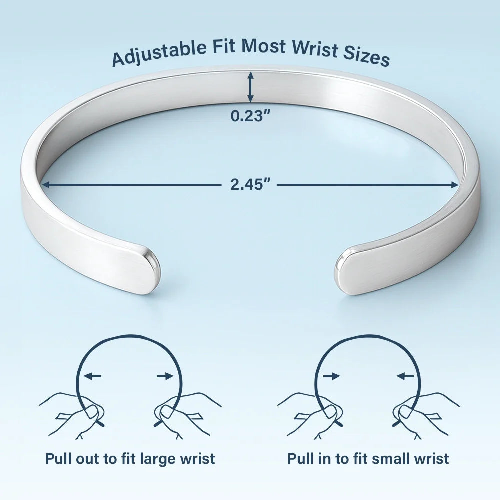 The Love Between Sisters - Personalized Bangle Bracelet Cuff For Sister, Bestie, Best Friend