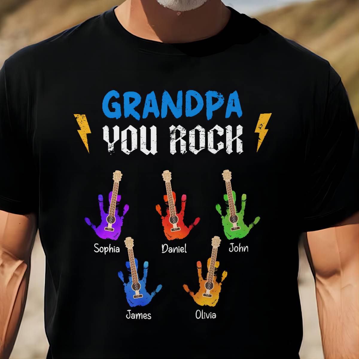 Grandpa You Rock - Personalized Pure Cotton T Shirt