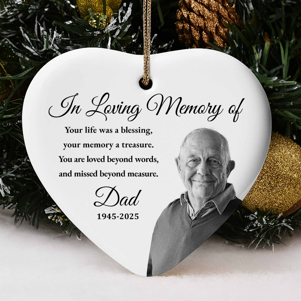 In Loving Memory Of Your Life Was A Blessing, Personalized Ceramic Ornament, Gift For Bereaved Family
