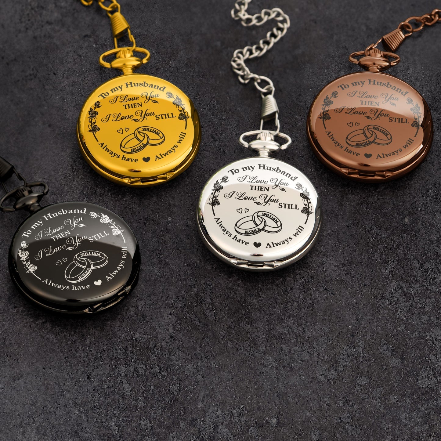 I Love You Then I Love You Still - Personalized Pocket Watch