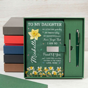 I Am So Proud Of You - Personalized Notebook Set Gift For Daughter
