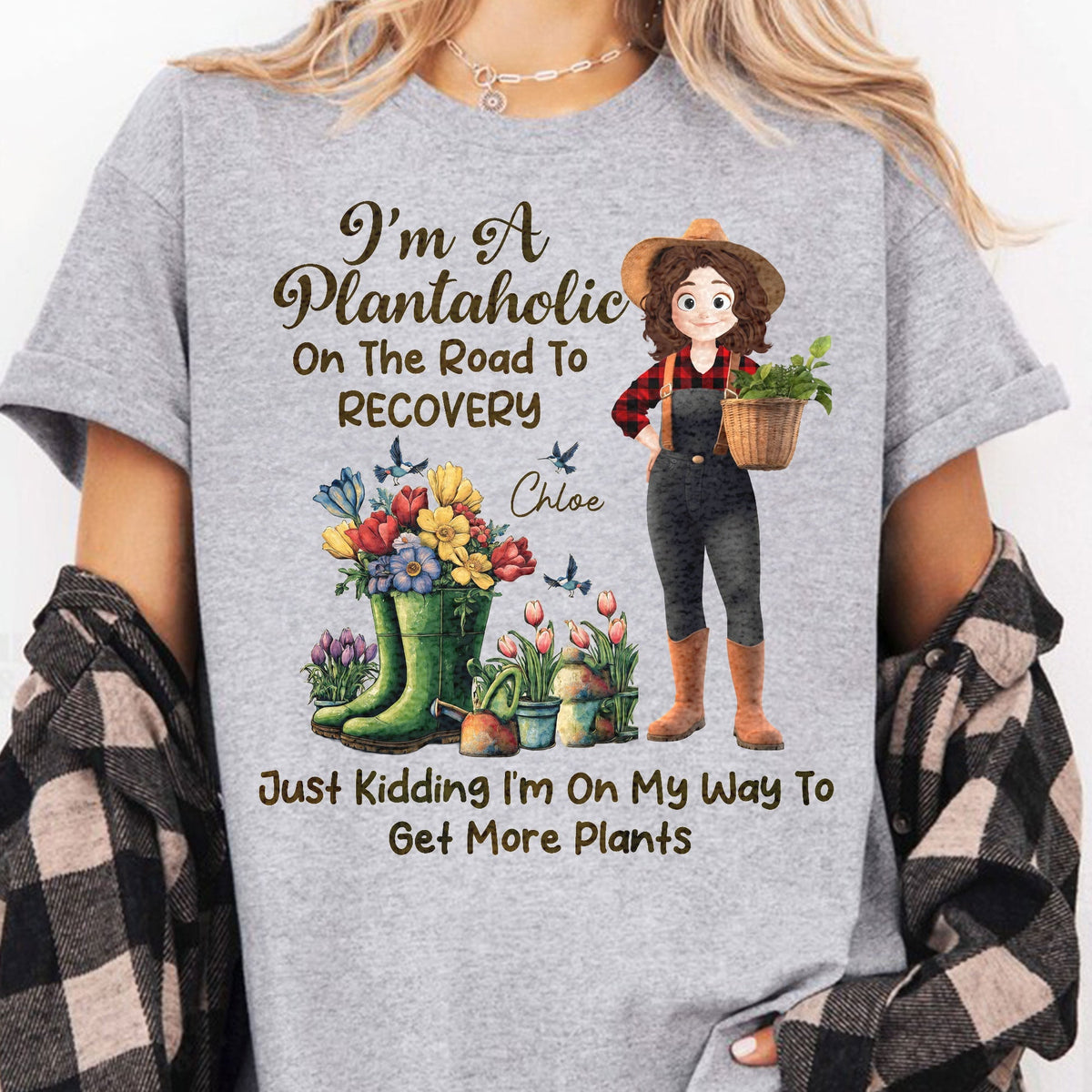 I'm A Plantaholic On The Road To Recovery - Personalized T Shirt