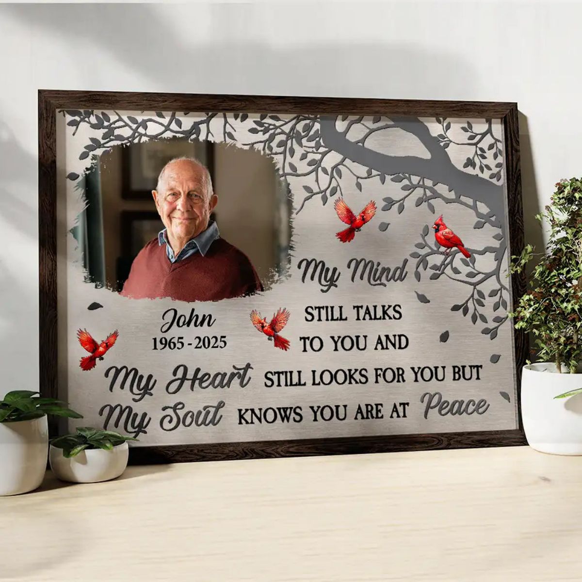 My Mind Still Talks To You - Personalized Memorial Canvas/Poster