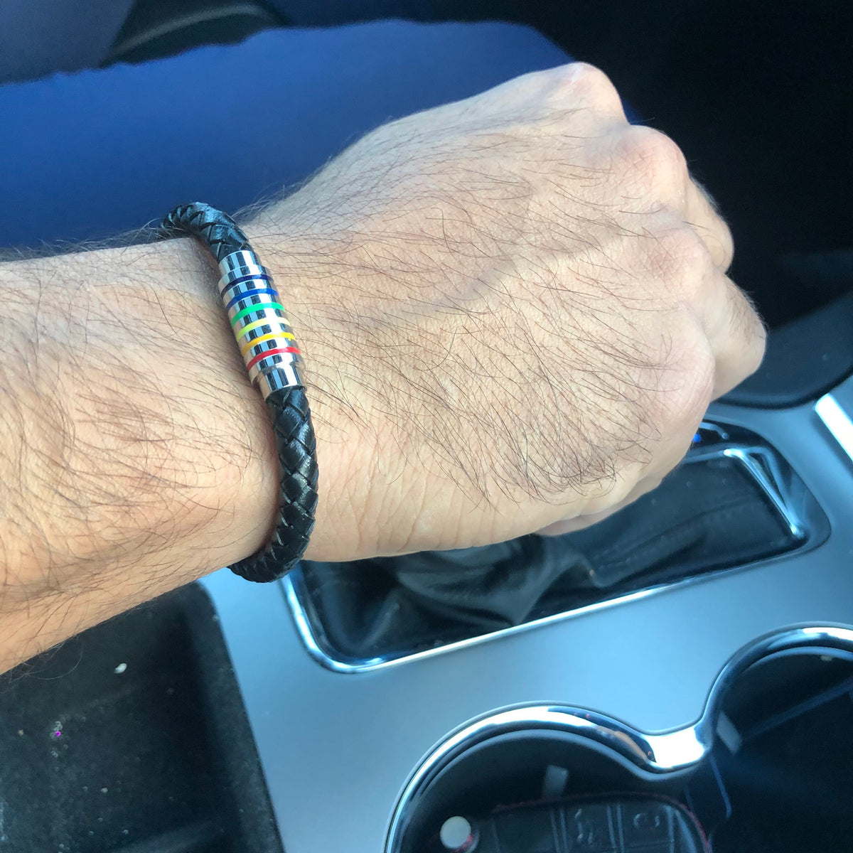 Pride Day - Rainbow Coloured Clasp Magnetic Bracelet