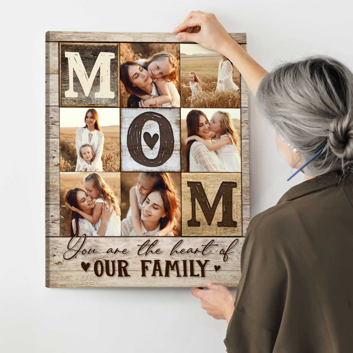 Personalized Mom Photo Collage Canvas Poster,Mother’s Day Gifts 2025