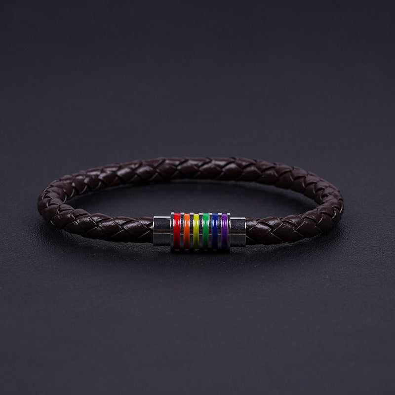 Pride Day - Rainbow Coloured Clasp Magnetic Bracelet
