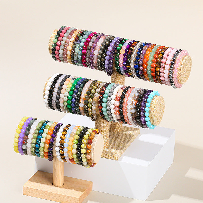 Energy & Love • Natural Stone Elastic Rope Bracelet