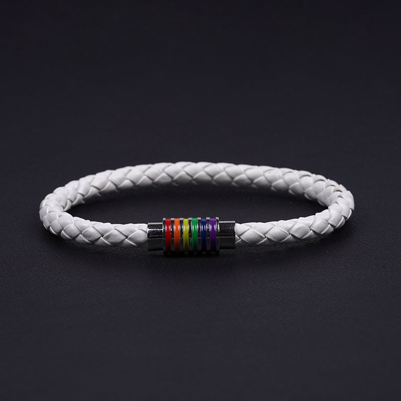 Pride Day - Rainbow Coloured Clasp Magnetic Bracelet