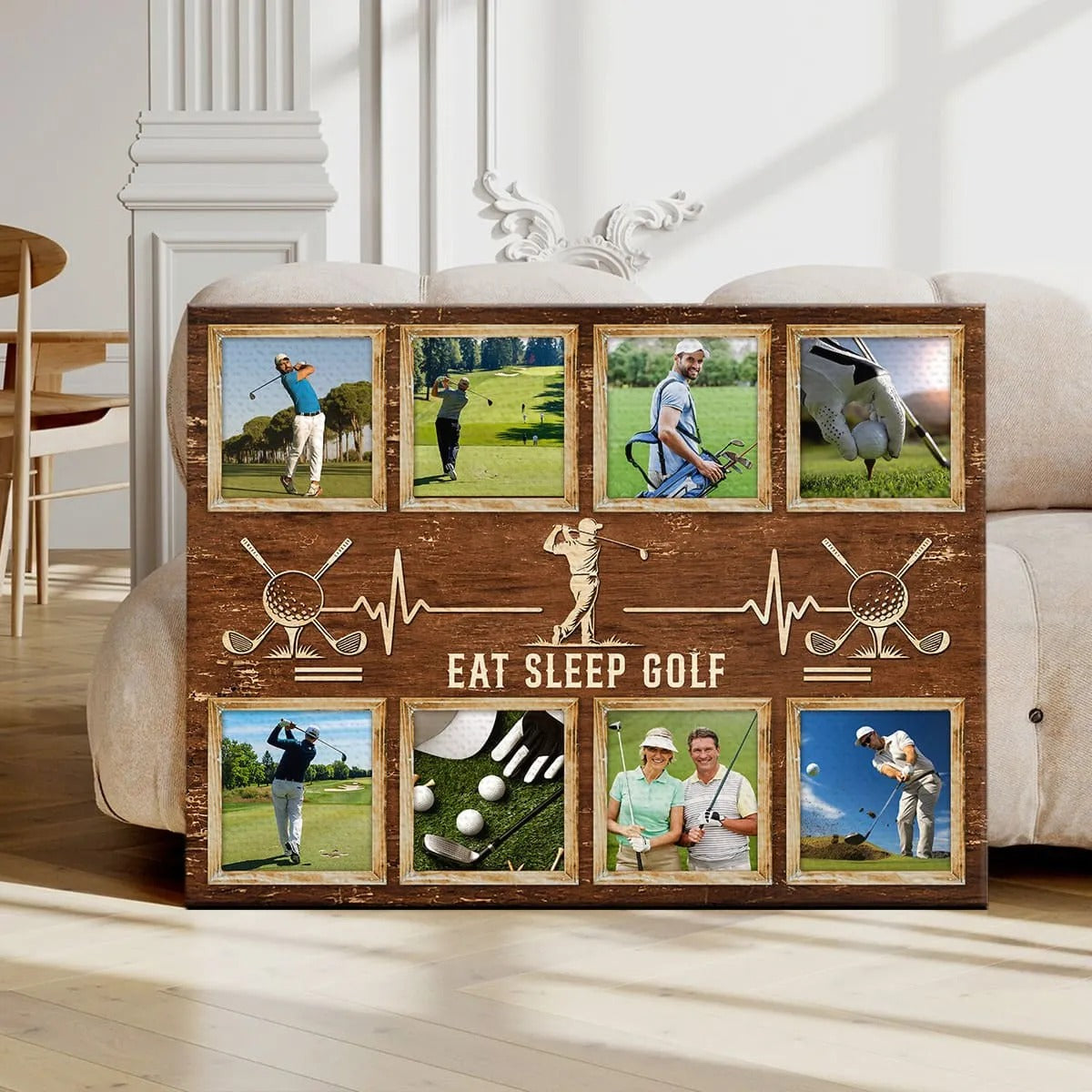 Personalized Golf Photo Collage Canvas for Dad, Custom Golf Gift, Golf Gifts for Dad, Golfer Gift, Golf Lover Gift, Golf Wall Art