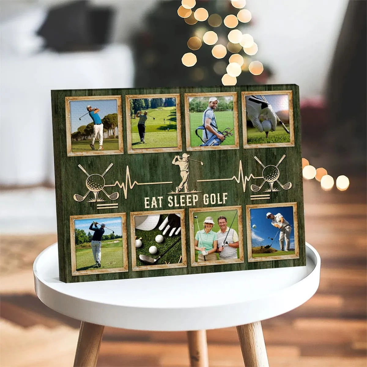 Personalized Golf Photo Collage Canvas for Dad, Custom Golf Gift, Golf Gifts for Dad, Golfer Gift, Golf Lover Gift, Golf Wall Art