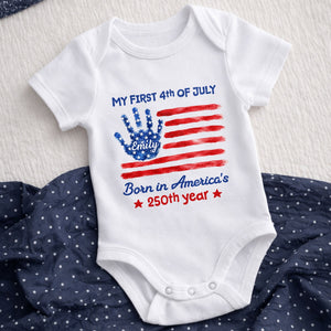 Personalized "My First 4th Of July" Baby Onesie – Gift For Newborns & Toddlers