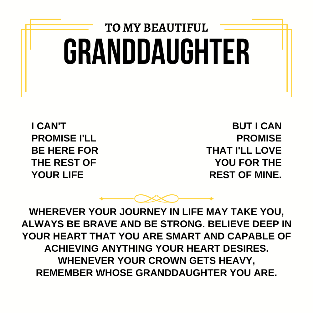 To My Beautiful Granddaughter - Intertwined Hearts Keepsake Necklace