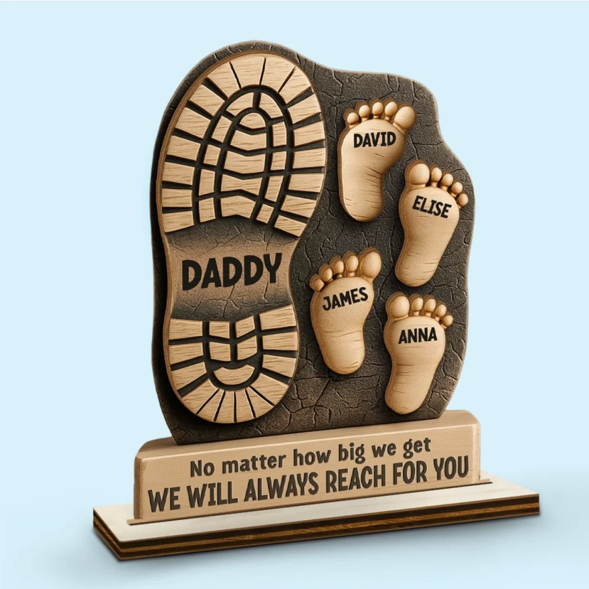 Your Footsteps Led Our Way - Family Personalized Custom Shaped 2-Layered Wooden Plaque