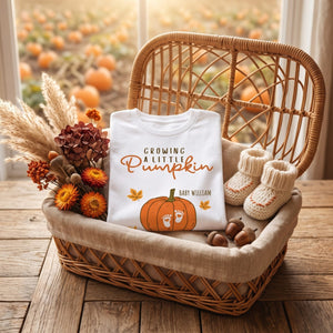 "Growing A Little Pumpkin" – Personalized T-Shirt | Gift For Wife & Daughter