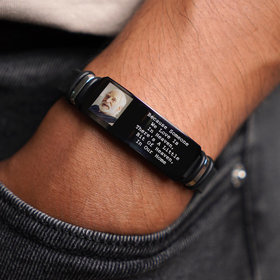 I Will Carry You With Me Until I See You Again - Custom Photo Bracelet, Sympathy Gift