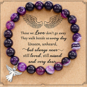 Hand Woven Bracelet With Gift Card, Healing Crystal Bracelet Mother's Day Gift