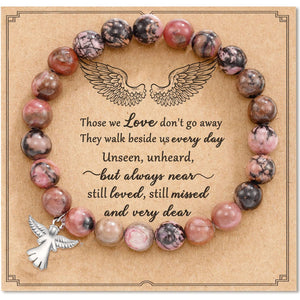 Hand Woven Bracelet With Gift Card, Healing Crystal Bracelet Mother's Day Gift