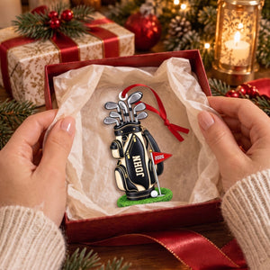 Personalized Golf Bag Christmas Ornament for Golf Lovers