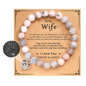Hand Woven Bracelet With Gift Card, Healing Crystal Bracelet Mother's Day Gift
