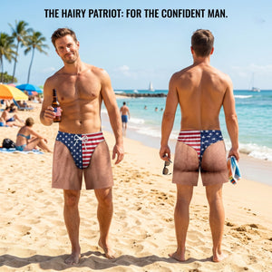 Personalized "Freedom And Chill" Patriotic Swim Trunks – Summer Gift For Men
