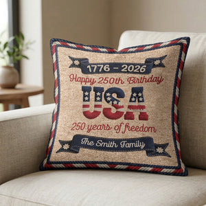 USA 250th Birthday - Personalized Pillow Cover