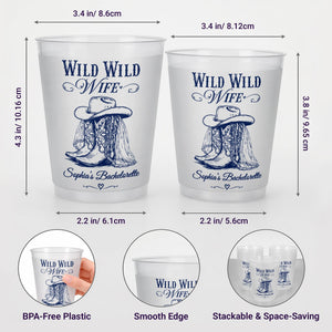 Wild Wild Wife, Personalized Frosted Cups, Gift For Bride and Bestie