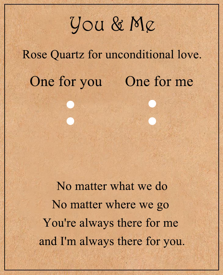 Rose Quartz For Unconditional Love Personalized Crystal Keyring Gift Set