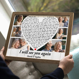 I Will See You Again, Custom Couple Photo Canvas Print, Gift For Couple, Memorial Gifts