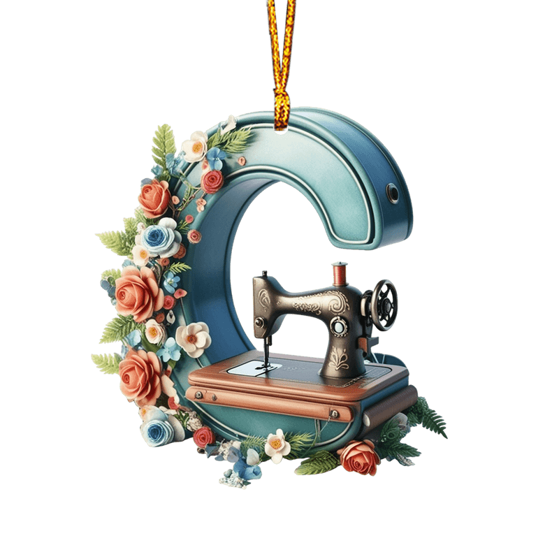 Beautiful Sewing Letter Shaped Ornament