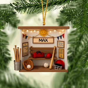 Baseball Bedroom Personalized Home Decor Ornament