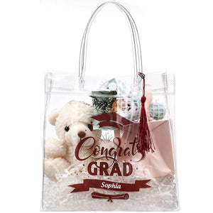 Sweetude 2026 Graduation Clear Gift Personalized Bags with Tassel Bulk, Congrats Grad