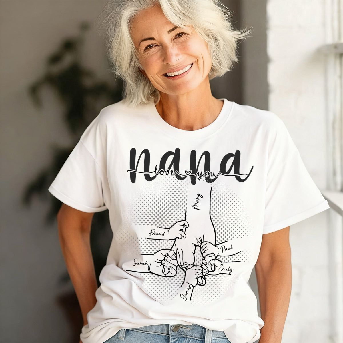 Custom Unisex T-shirt, - Personalized Mother's Day Birthday Gifts For Mom, Grandma