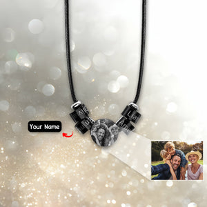 Personalized Family/Friends Name & Photo Bead Necklace