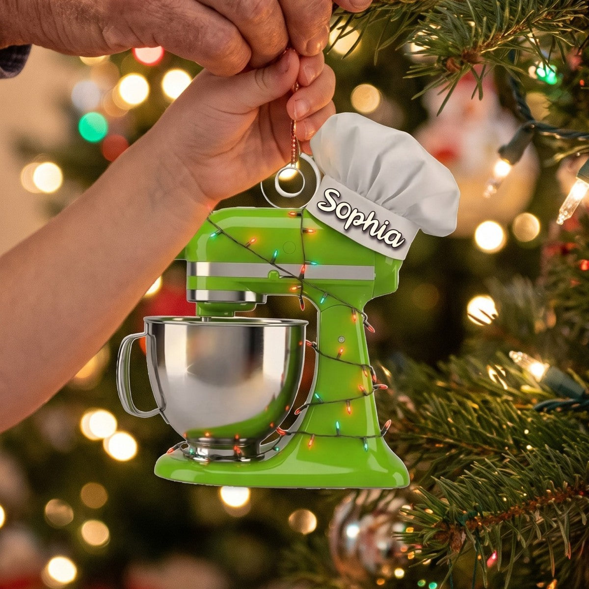 Baking Mixer Lights Ornament - Personalized Custom Shape Acrylic Ornament