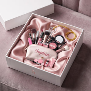 Makeup Bag Beauty Brush Christmas Acrylic Ornament - Personalized Gift For Makeup Lovers