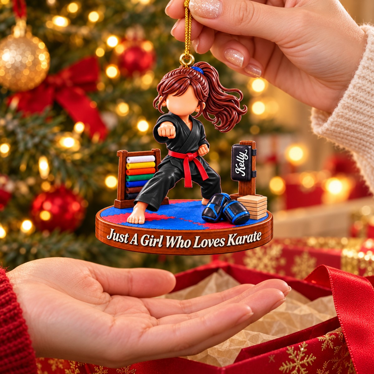 Karate Gift - Just A Boy Who Loves Karate Personalized Christmas Ornament