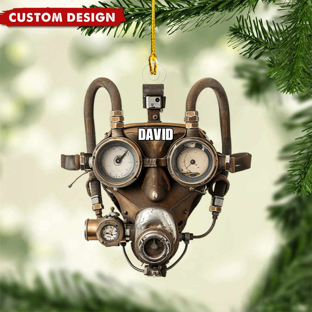 Scuba Diving Acrylic Ornament - Custom Name Ornament Gift For Diving Lovers