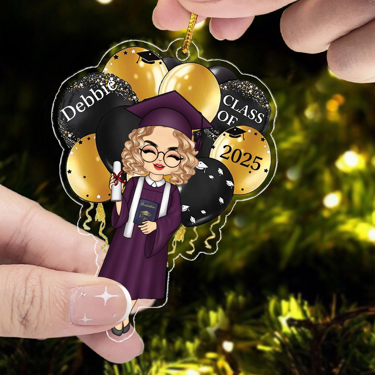 Personalized Acrylic Ornament - Graduation Memory Hanger With Your Photo - Gift For Friends, Children