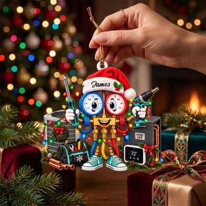 Personalized HVAC Technician Christmas Ornament – Custom Name Gift For Heating & Cooling Pros