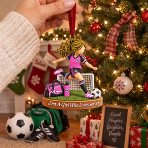 Personalized Soccer Boy Soccer Girl Christmas Ornament