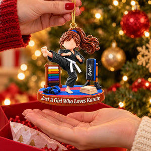 Karate Gift - Personalized Karate Boy Karate Girl Christmas Ornament
